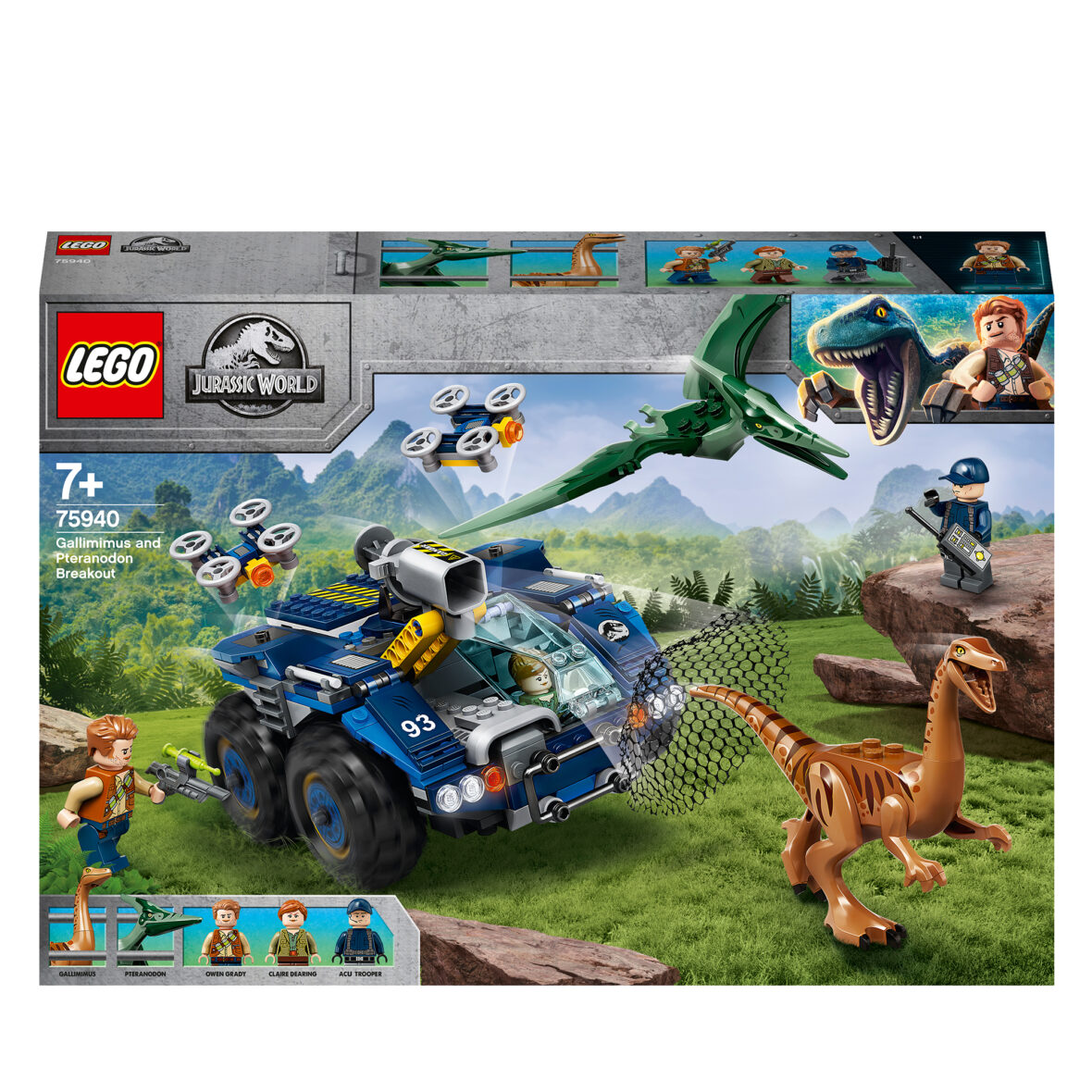 75940 – Ontsnapping van Gallimimus en Pteranodon